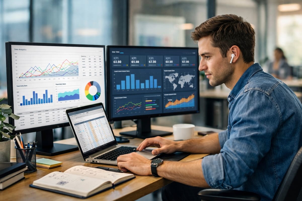 persona buscando y preparandose para su primer empleo en Datos